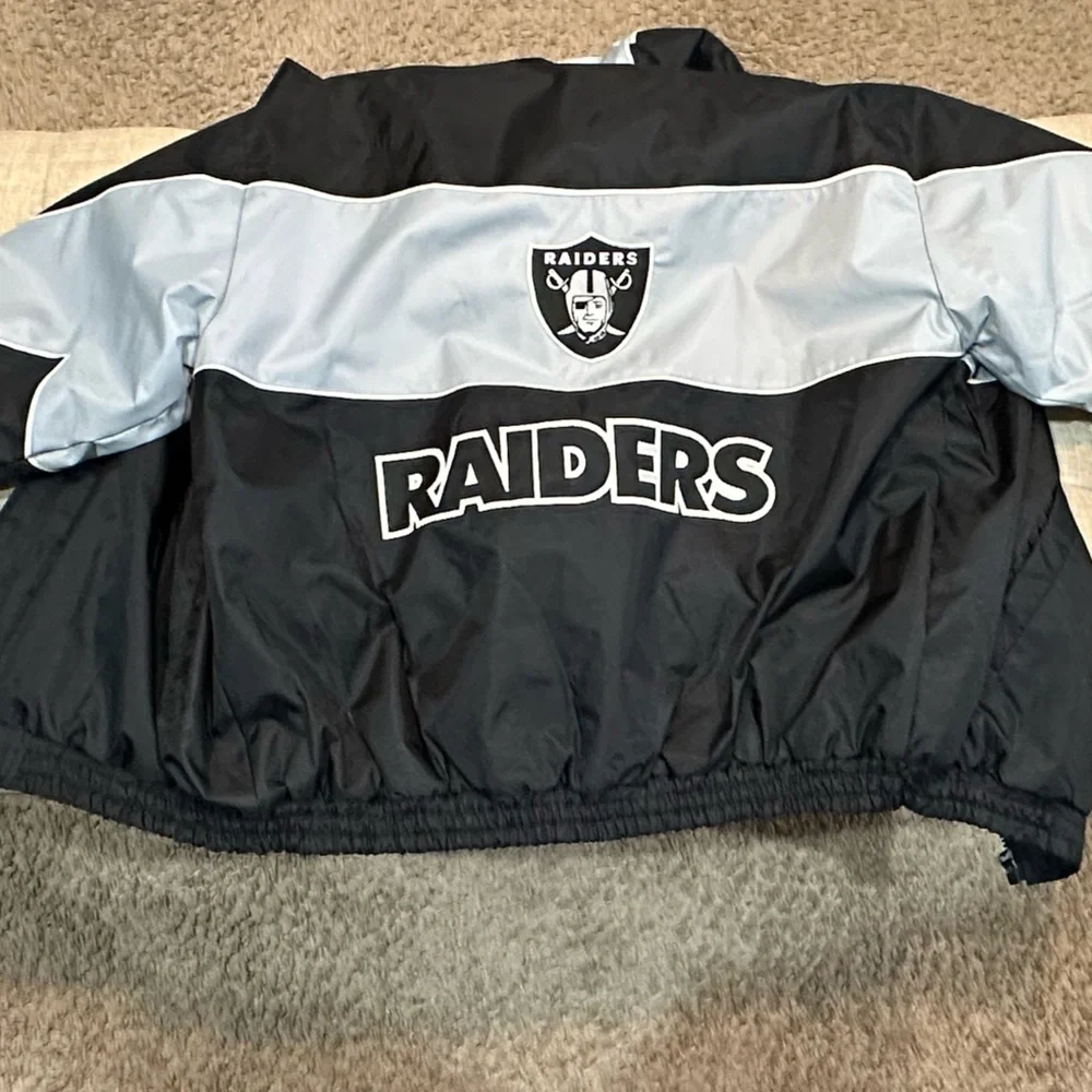 Vintage Oakland Raiders NFL Jeff Hamilton Winter Coat Jacket - Men’s LG - Picture 5 of 8